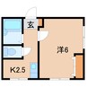 的場マンション 1Kの間取り