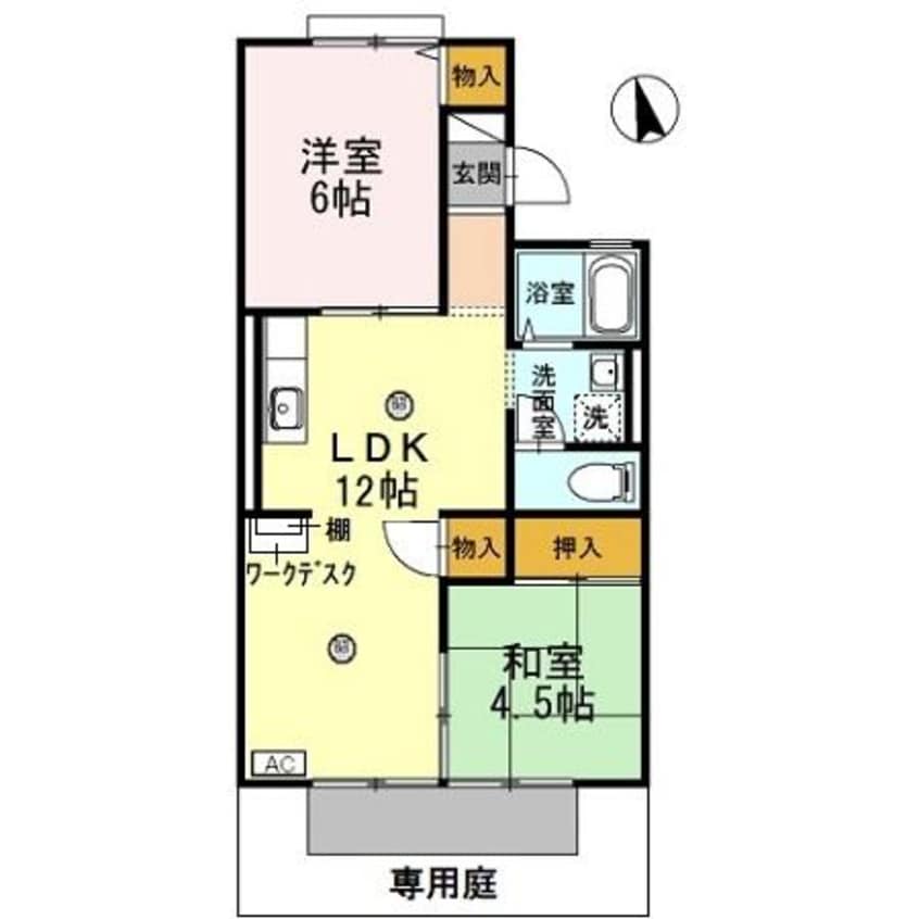 間取図 阪和線・羽衣線/紀伊駅 徒歩12分 1階 築31年