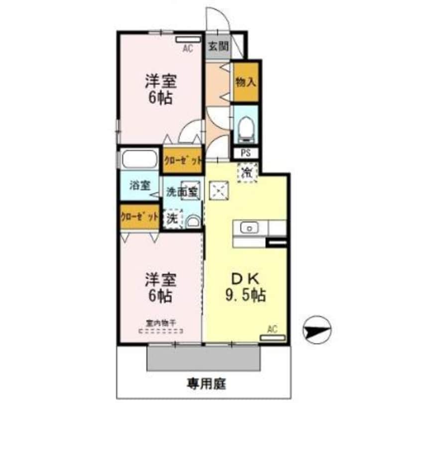 間取図 和歌山線/田井ノ瀬駅 徒歩27分 1階 築14年