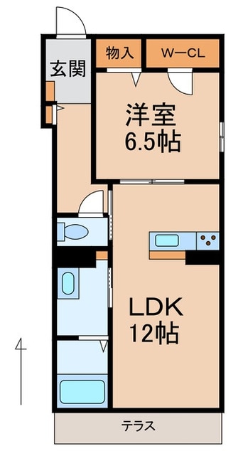 間取図 阪和線・羽衣線/和歌山駅 徒歩10分 1階 建築中