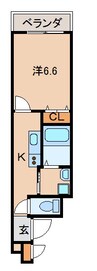 阪和線・羽衣線/和歌山駅 徒歩5分 2階 築3年 1Kの間取り