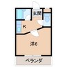 グリーンプラザ谷町弐番館 1Kの間取り