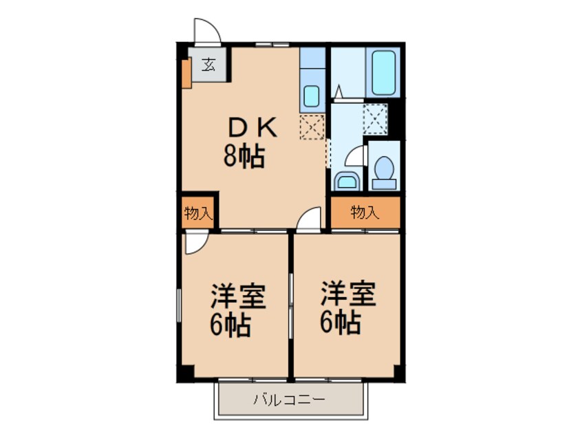 間取図 和歌山線/岩出駅 徒歩23分 2階 築29年