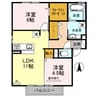 阪和線・羽衣線/和歌山駅 バス:6分:停歩10分 2階 築10年 2LDKの間取り