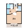 グリーンプラザ谷町弐番館 1Kの間取り