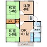 南海加太線/西ノ庄駅 徒歩10分 2階 築30年 3DKの間取り