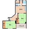 ＡＲＥＡ伏虎 2DKの間取り