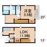 メゾン・プラム 1LDKの間取り