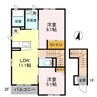 阪和線・羽衣線/紀伊中ノ島駅 徒歩13分 2階 築11年 2LDKの間取り