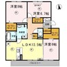 阪和線・羽衣線/和歌山駅 徒歩12分 2階 築12年 3LDKの間取り