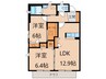 南海本線/和歌山市駅 バス:20分:停歩3分 1階 築16年 2LDKの間取り