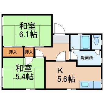 間取図 和歌山線/打田駅 徒歩6分 2階 築35年