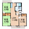 きのくに線・紀勢本線/紀三井寺駅 徒歩34分 2階 築35年 3LDKの間取り