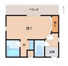 シャルマンフジ和歌山拾参番館 1Kの間取り