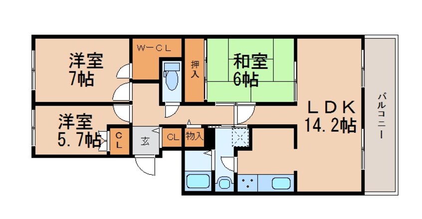 間取図 サーパス吹上