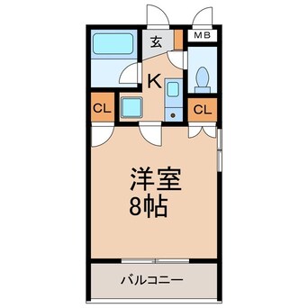 間取図 阪和線・羽衣線/紀伊中ノ島駅 徒歩6分 1階 築34年