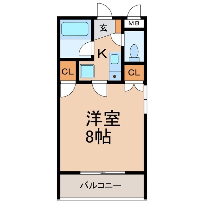 間取図 阪和線・羽衣線/紀伊中ノ島駅 徒歩6分 1階 築35年