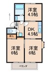 コープ砂山 3DKの間取り