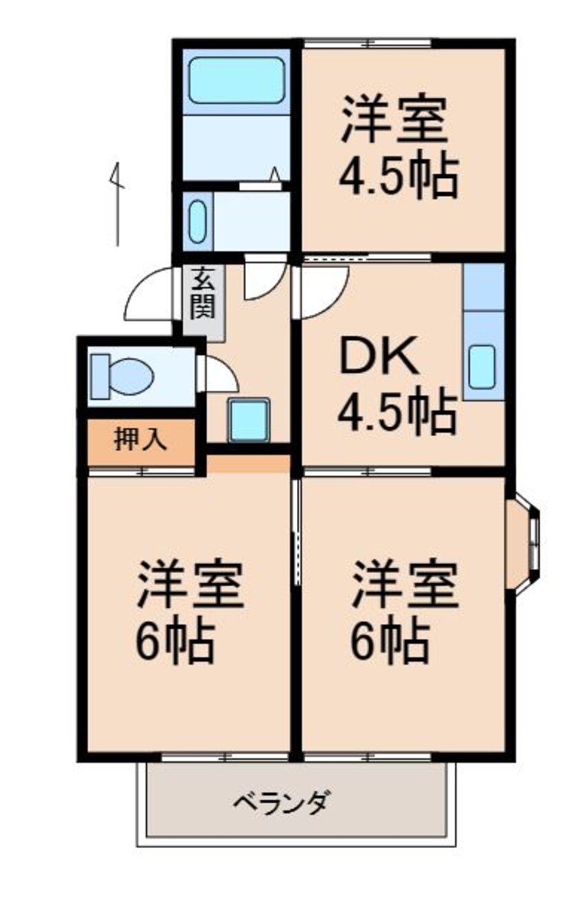 間取図 コープ砂山