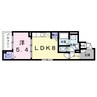 モンテリザイア紀和 1LDKの間取り