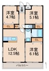 ハピネス紀和 3LDKの間取り