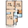 きのくに線・紀勢本線/和歌山市駅 徒歩20分 1階 築11年 2LDKの間取り
