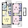 南海本線/和歌山市駅 バス:13分:停歩6分 1-2階 築22年 2LDKの間取り