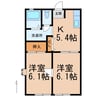 和歌山線/岩出駅 徒歩2分 1階 築36年 2Kの間取り