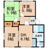 きのくに線・紀勢本線/和歌山市駅 バス:18分:停歩3分 1階 築31年 3DKの間取り