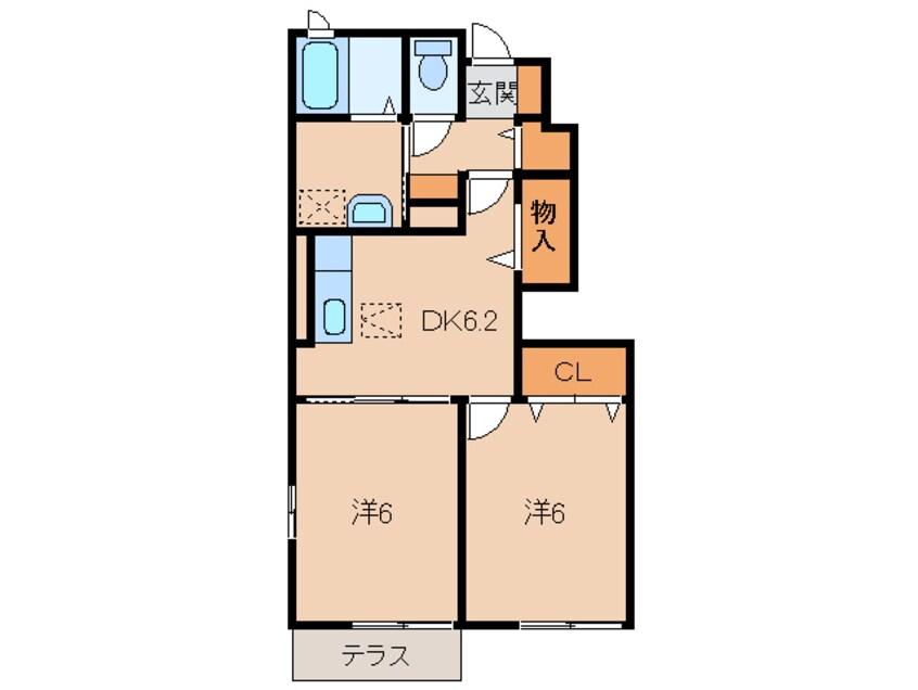 間取図 和歌山線/下井阪駅 徒歩20分 1階 築14年