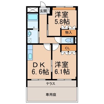 間取図 和歌山電鉄貴志川線/日前宮駅 徒歩7分 1階 築21年