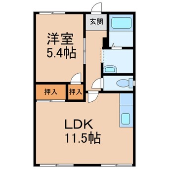 間取図 和歌山線/岩出駅 徒歩16分 1階 築36年