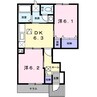 和歌山線/打田駅 徒歩8分 1階 築17年 2DKの間取り