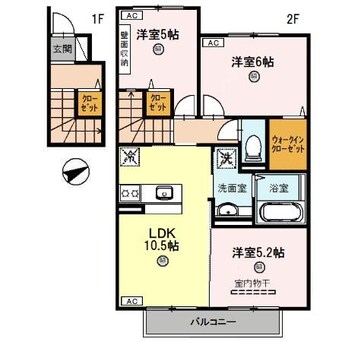 間取図 和歌山線/岩出駅 徒歩23分 2階 築8年