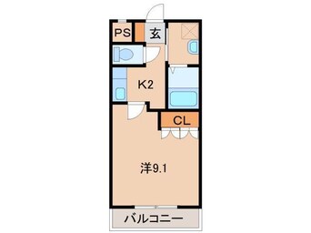 間取図 阪和線・羽衣線/六十谷駅 徒歩29分 2階 築13年