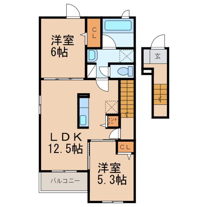 間取図 南海高野線/御幸辻駅 徒歩13分 2階 築4年