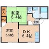 南海本線/和歌山市駅 バス:25分:停歩7分 1階 築38年 2DKの間取り