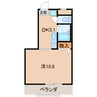 グランメール城北 1DKの間取り