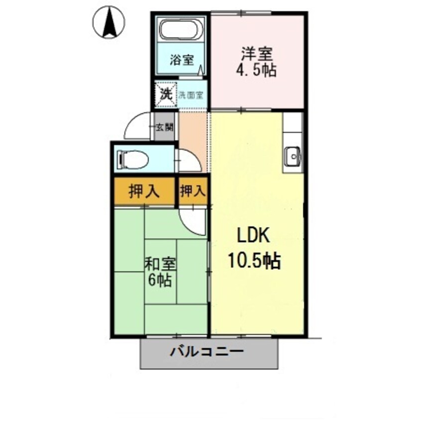 間取図 きのくに線・紀勢本線/紀三井寺駅 徒歩13分 2階 築35年