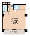 中之島グランドマンション 1Rの間取り