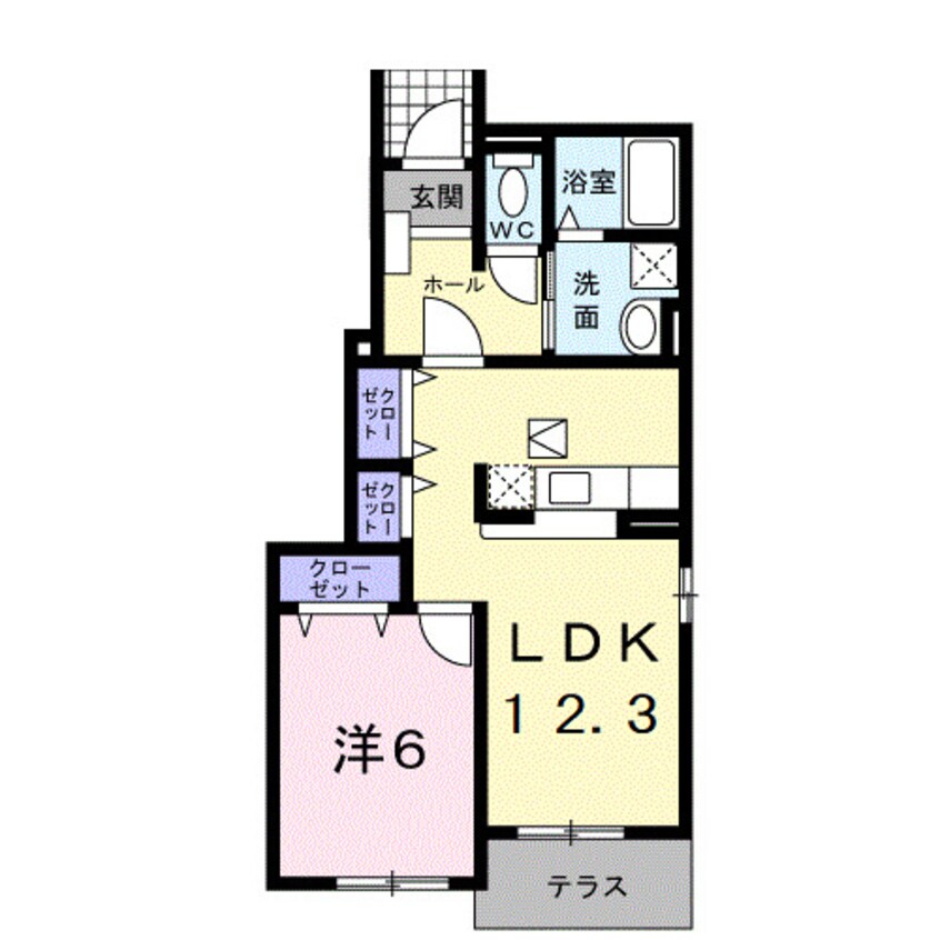 間取図 和歌山線/隅田駅 徒歩17分 1階 築18年