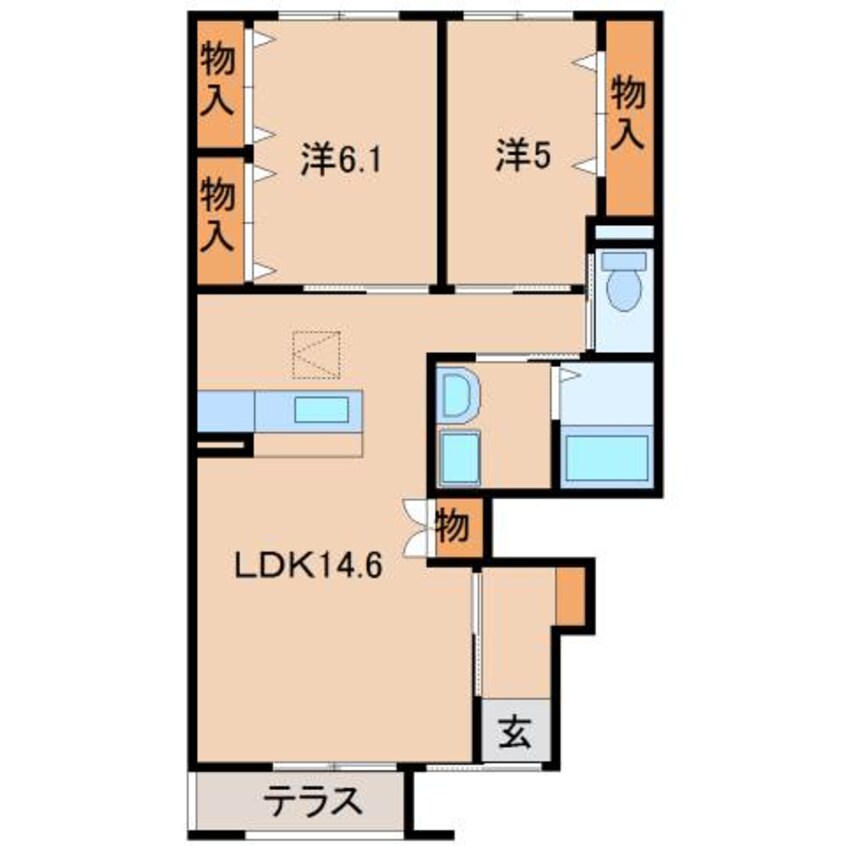 間取図 和歌山線/船戸駅 徒歩13分 1階 築12年