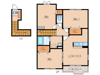 間取図 和歌山線/粉河駅 徒歩13分 2階 築20年