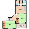 ＡＲＥＡ伏虎 2DKの間取り