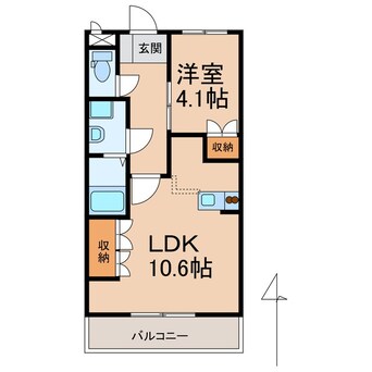 間取図 和歌山線/布施屋駅 徒歩1分 2階 築19年