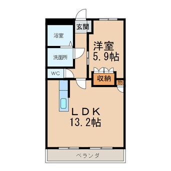 間取図 和歌山電鉄貴志川線/竈山駅 徒歩10分 2階 築16年