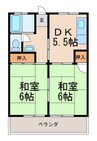 北川ビル 2DKの間取り