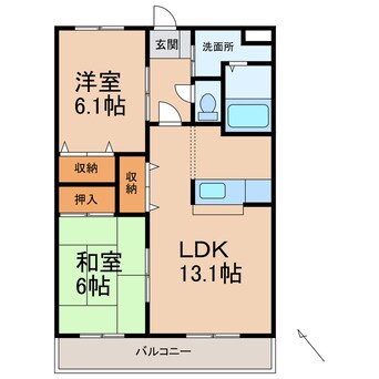 間取図 南海加太線/二里ケ浜駅 徒歩3分 1階 築21年