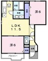 和歌山電鉄貴志川線/貴志駅 徒歩52分 1階 築19年 2LDKの間取り