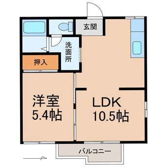 間取図 阪和線・羽衣線/和歌山駅 徒歩8分 2階 築37年